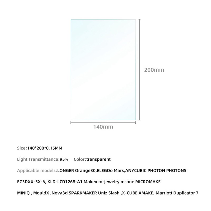 5 Linh Kiện Điện Tử Fep Film 140x200mm X 0.15mm Dlp Lcd Scl Cho Máy In 3d | BigBuy360 - bigbuy360.vn