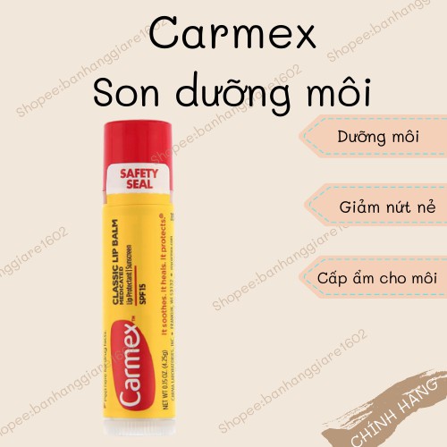 ❤️ SON SIÊU DƯỠNG CARMEX CLASSIC LIP BALM MEDICATED CÓ CHỐNG NẮNG SPF15 (HÀNG MỸ) ❤️