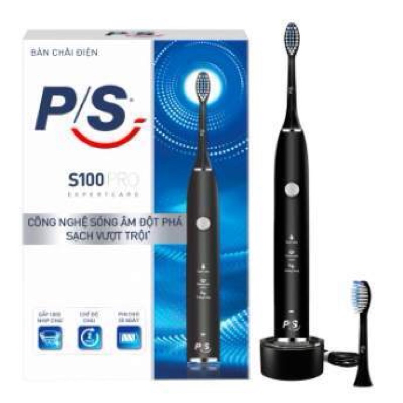 Bàn chải điện P/S S100 PRO - Hàng chính hãng - Sạch sâu, chăm sóc nướu, trắng răng