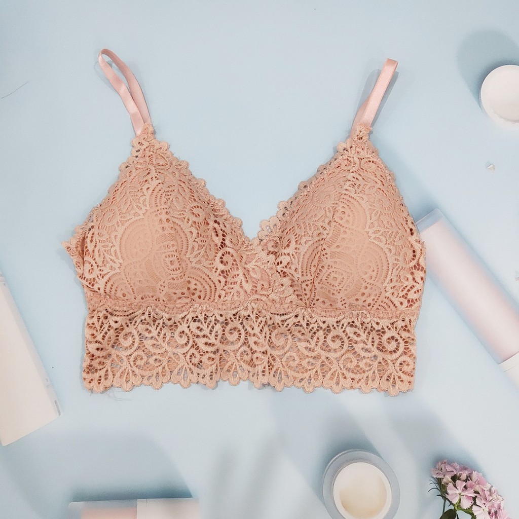 Bra 2 Dây Dáng Lửng Phối Ren Đệm Mỏng Lưng Trần Gợi Cảm Thanh Thoát (HY850) | BigBuy360 - bigbuy360.vn