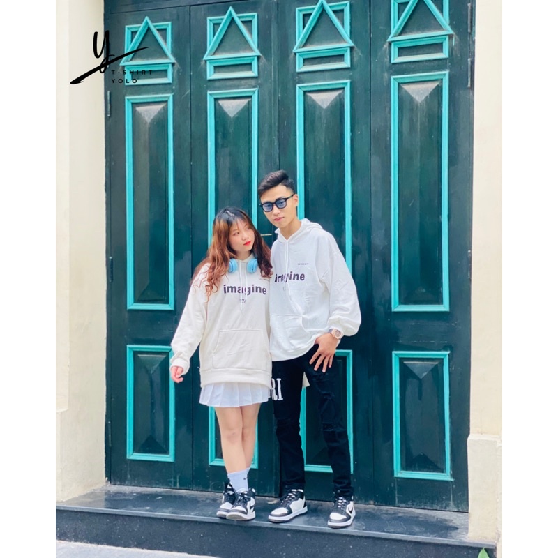 ÁO HOODIE NỈ imagine T-SHIRT YOLO, FORM RỘNG UNISEX | BigBuy360 - bigbuy360.vn
