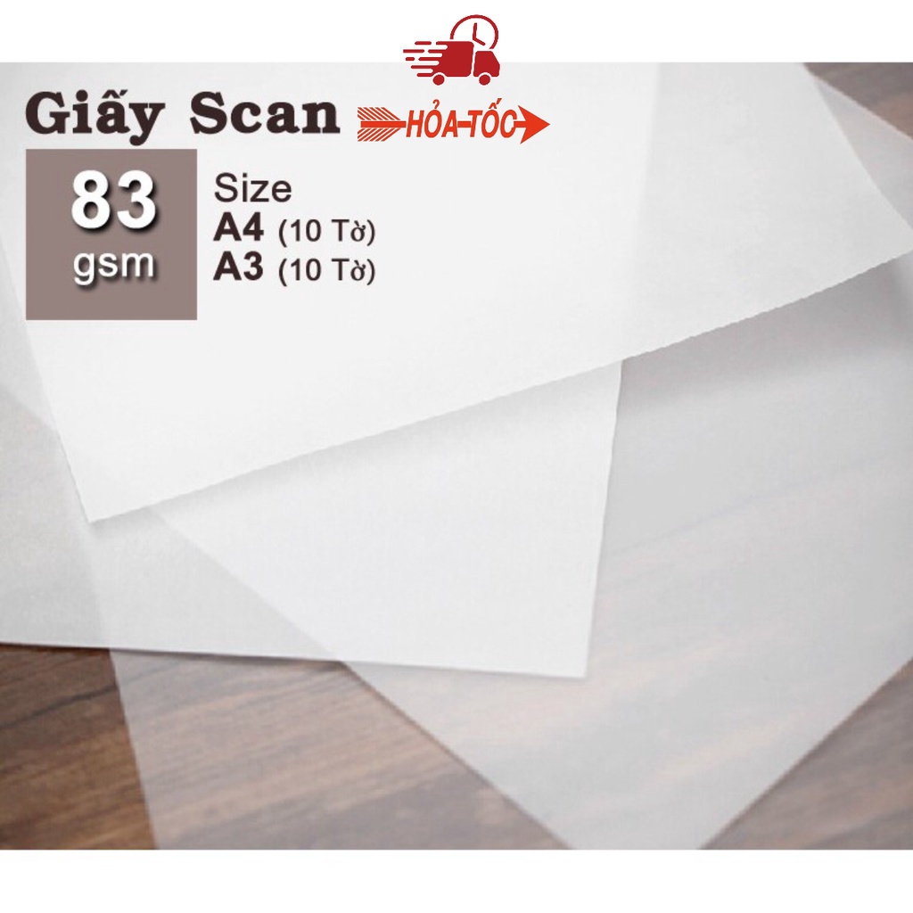 Giấy vẽ SCAN 83gsm (xấp 10 tờ) hãng Gateway loại dày, Imaging Series Tracing Paper