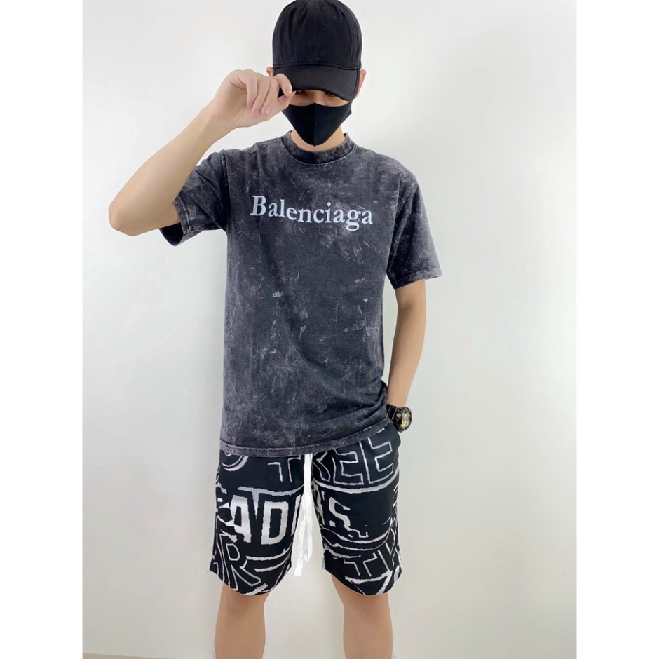 Áo Thun Nam Balenciaga Wash Tay Ngắn Hàng Cao Cấp
