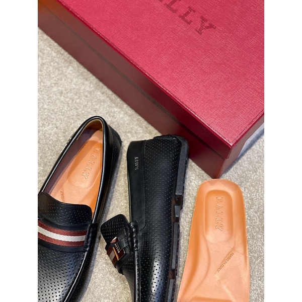 Giày tây lười cho nam thương hiệu Bally cao cấp da thật thiết kế lịch lãm