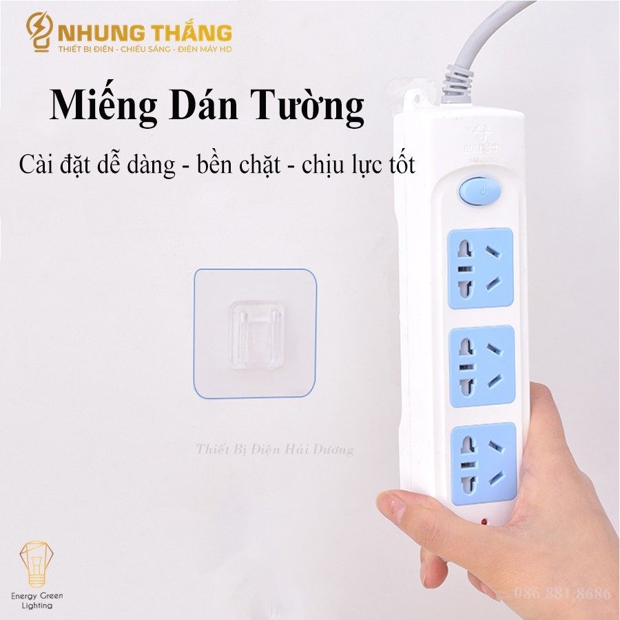 Miếng Dán Tường Chữ U - Treo Ổ Cắm Điện, Modem Wifi - Giá Đỡ Treo Tường Cố Định Ổ Cắm Điện - Móc Treo Đa Năng Tiện Lợi