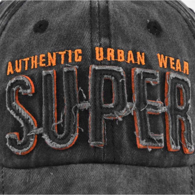 Mũ lưỡi trai cotton phối hình thêu cổ điển cá tính cho nam nữ