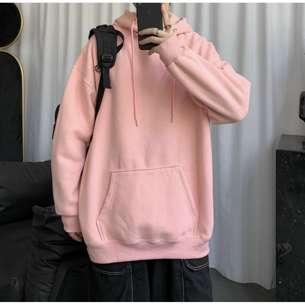 Áo  Hoodie trơn unisex nhiều mài form rộng thenam shop