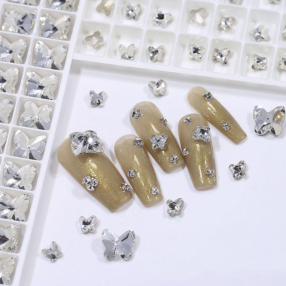 Phụ Kiện Trang Trí Móng Tay Hình Bướm Xinh Xắn|Phụ Kiện Trang Trí Móng Tay Lấp Lánh DIY Charms