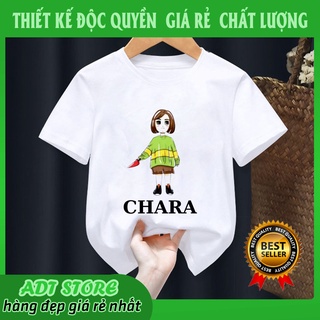 Áo thun in hình chara với sans biệt đội gangster cho bé cực chất