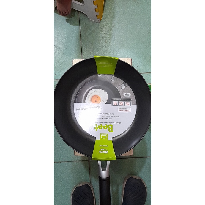 Chảo Beet Lock&Lock bằng nhôm 28cm dùng được bếp từ, bếp điện, bếp gas Quà tặng từ sữa