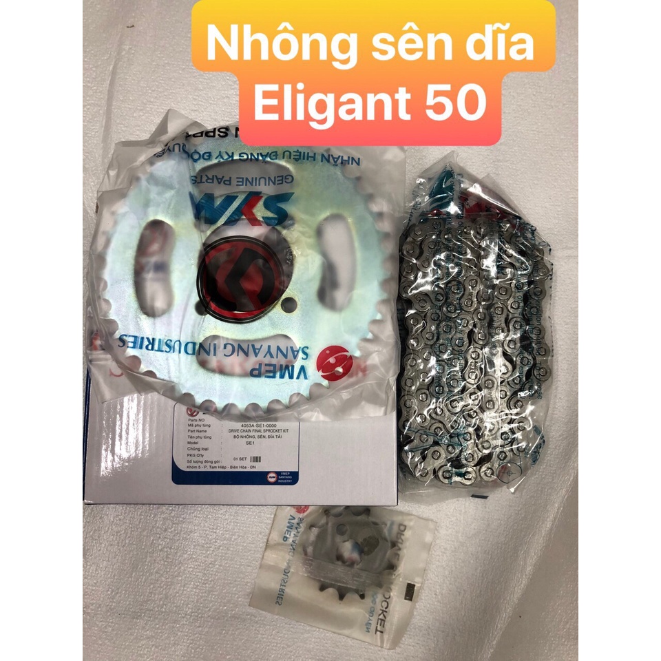 Nhông sên dĩa xe Elegant 50cc [Chính hãng SYM]