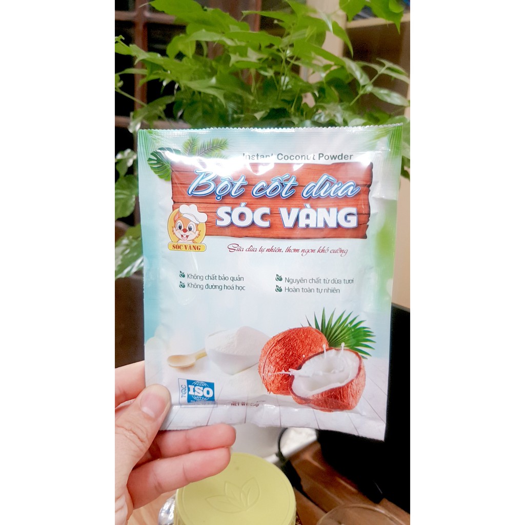 Bột cốt dừa SÓC VÀNG 50g - nấu chè