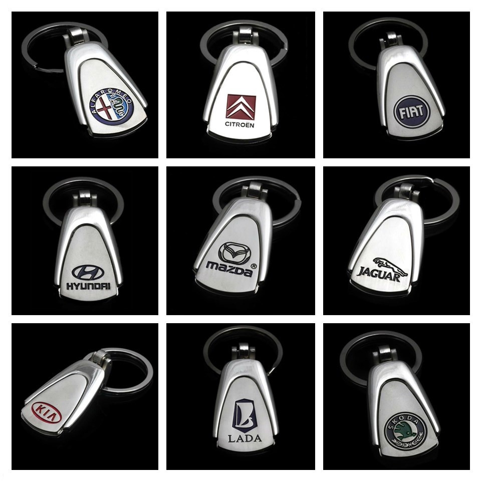 Móc khóa hợp kim kim loại in logo dành cho xe hơi xe máy thích hợp cho Volkswagen C