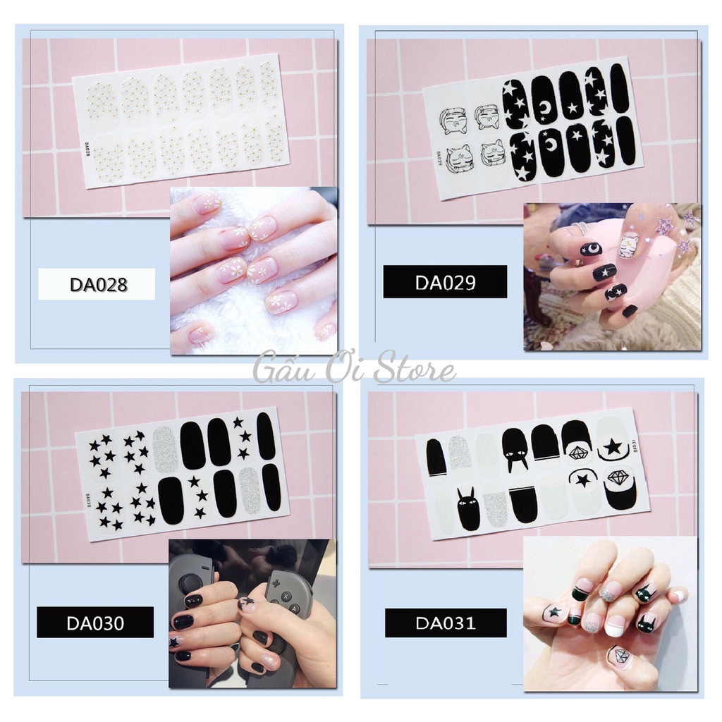 Bộ 14 Miếng Dán Móng Tay Không Thấm Nước