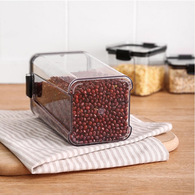 [Freeship] Hũ Nhựa PET, Hộp Nhựa PET Đựng Thực Phẩm Trong Suốt Có Khóa Hộp Đựng Ngũ Cốc 460 700 950ml 1300 1800ml