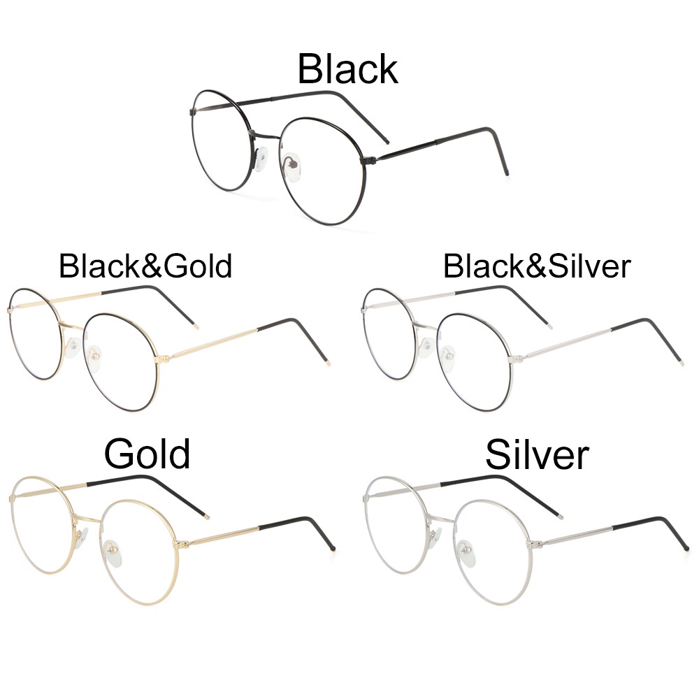 UPSTOPVN 1 Pc Vintage Style Metal Round Frame Glasses