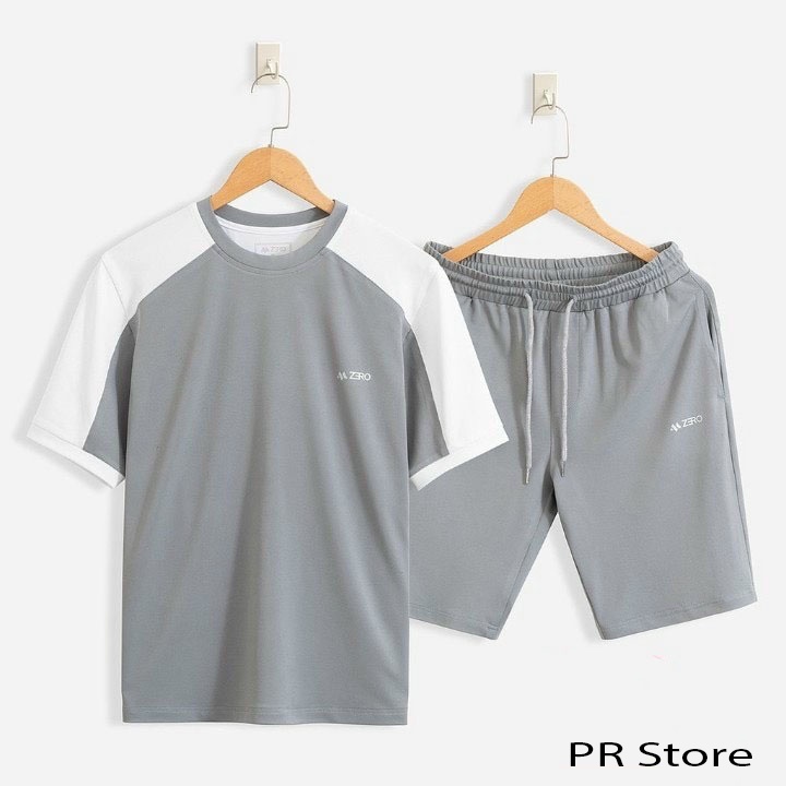 Bộ đồ hè nam ZERO, Bộ mặc nhà thể thao nam cotton thoáng mát thấm mồ hôi cực tốt PR0008