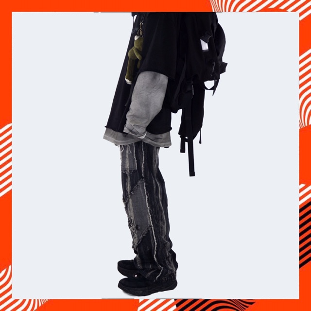 [CÓ SẴN] Quần Jeans Rách Phối màu