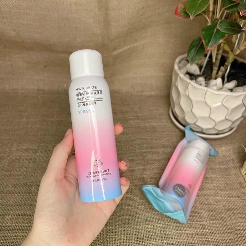 Xịt Chống Nắng Maycreata Trắng Da 150ml