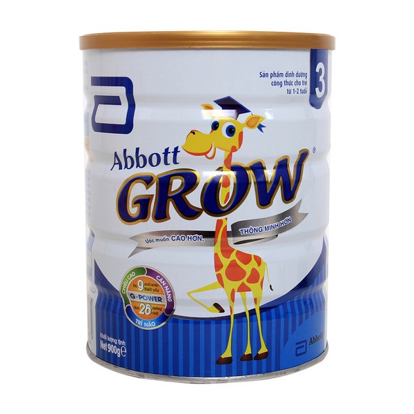 Sữa bột Abbott Grow 3 Hương Vani 900g