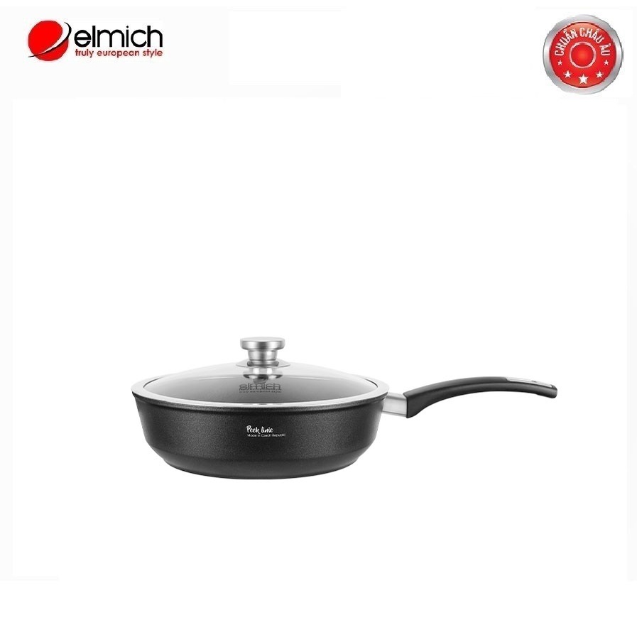 Chảo chống dính cao cấp đáy từ Elmich Peek Linie size 24/26/28cm Limited Made in Czech