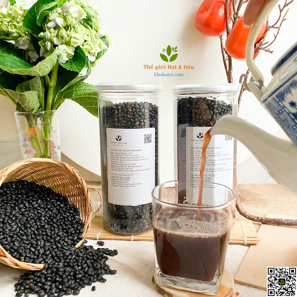 1KG Trà Đậu Đen Xanh Lòng - Gạo Lứt Huyết Rồng (ảnh thật)