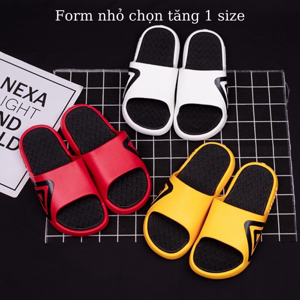 LDOO1 Dép giới tính quai ngang phong cách unisex tam giác phối màu - đặt tiến một size 12 X051