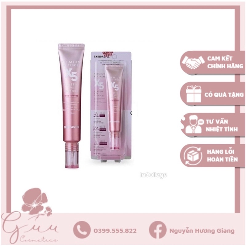 Kem trẻ hoá da Retinol X5 Elastin Cream Skinpastel 30ml Hàn Quốc