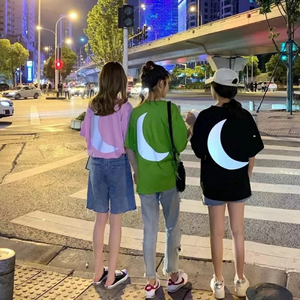 Áo thun Stee Phản Quang MOON Oversize Unisex Thesixpack