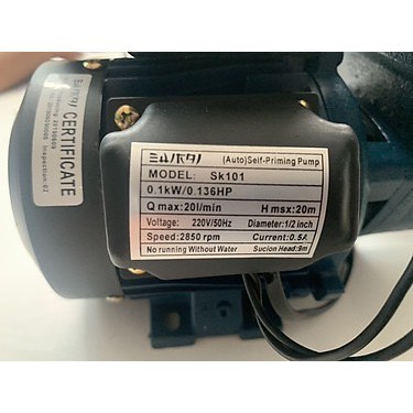 Máy bơm nước tăng áp cho máy giặt ,bình nóng lạnh SHIRAI SK101