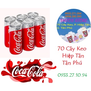 Lốc 6 lon nước ngọt coca cola light / coca-cola light / cocacola light lon 320ml