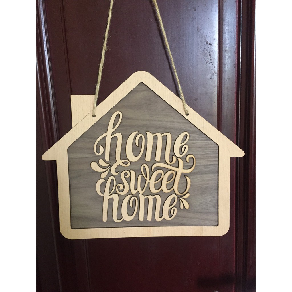 Biển Gỗ Trang trí Phòng Home sweet Home
