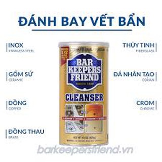 Bột Làm Sạch Đa Năng Bar keepers friend sạch bong kính, vòi, xoong nồi, vết ố,...