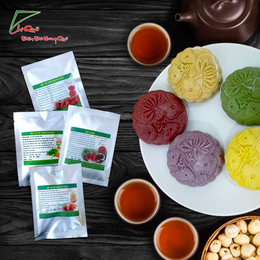 [Combo] 4 Gói 50g Bột Tạo Màu Thực Phẩm Tự Nhiên Bột Rau Củ Quả Làm Bánh Trung Thu Bột Lá Nếp/Lá Dứa/Gấc/Hoa Đậu Biếc