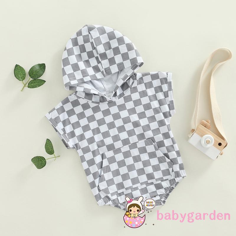 Bộ Áo Liền Quần Tay Ngắn Thoáng Khí Có Mũ Trùm Thoáng Khí Dễ Thương Cho Bé 3 Tháng Tuổi Nhảy 3 Tháng Tuổi