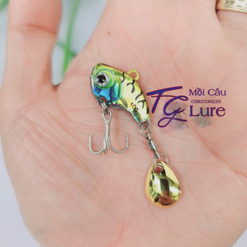 Mồi Câu Lure Cá Giả_Mồi Lure Cá Sắt Đuôi Xoay 3D 5.0 M7