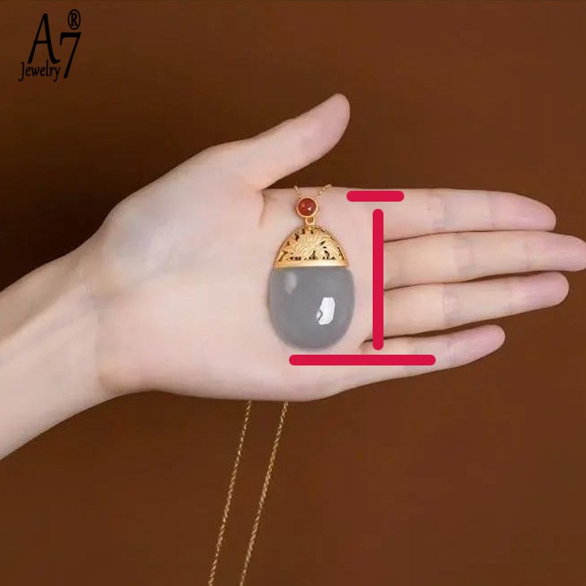 Dây Chuyền Mạ Bạc 925 Mặt Hoa Sen Đính Đá Ngọc Bích Thời Trang Cho Nữ