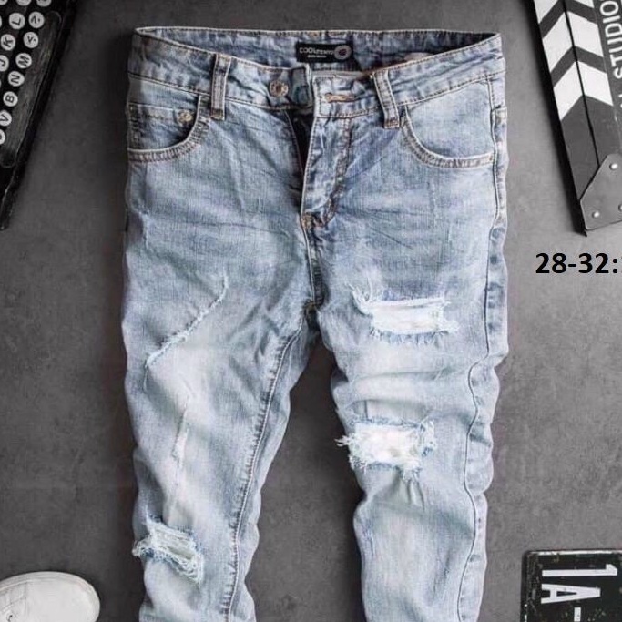 Quần jean nam rách cao cấp-chất bò co dãn 4 chiều-from chuẫn thời trang Lady-Hn Store88 q11