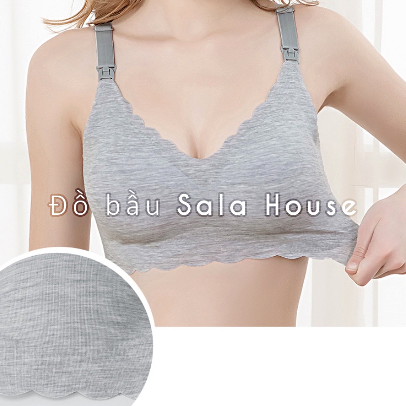 Áo lót bầu sau sinh | Áo ngực cho con bú chống chảy xệ EnjoyPreg vải Modal Siêu Mềm Mịn - Đồ bầu SalaHouse