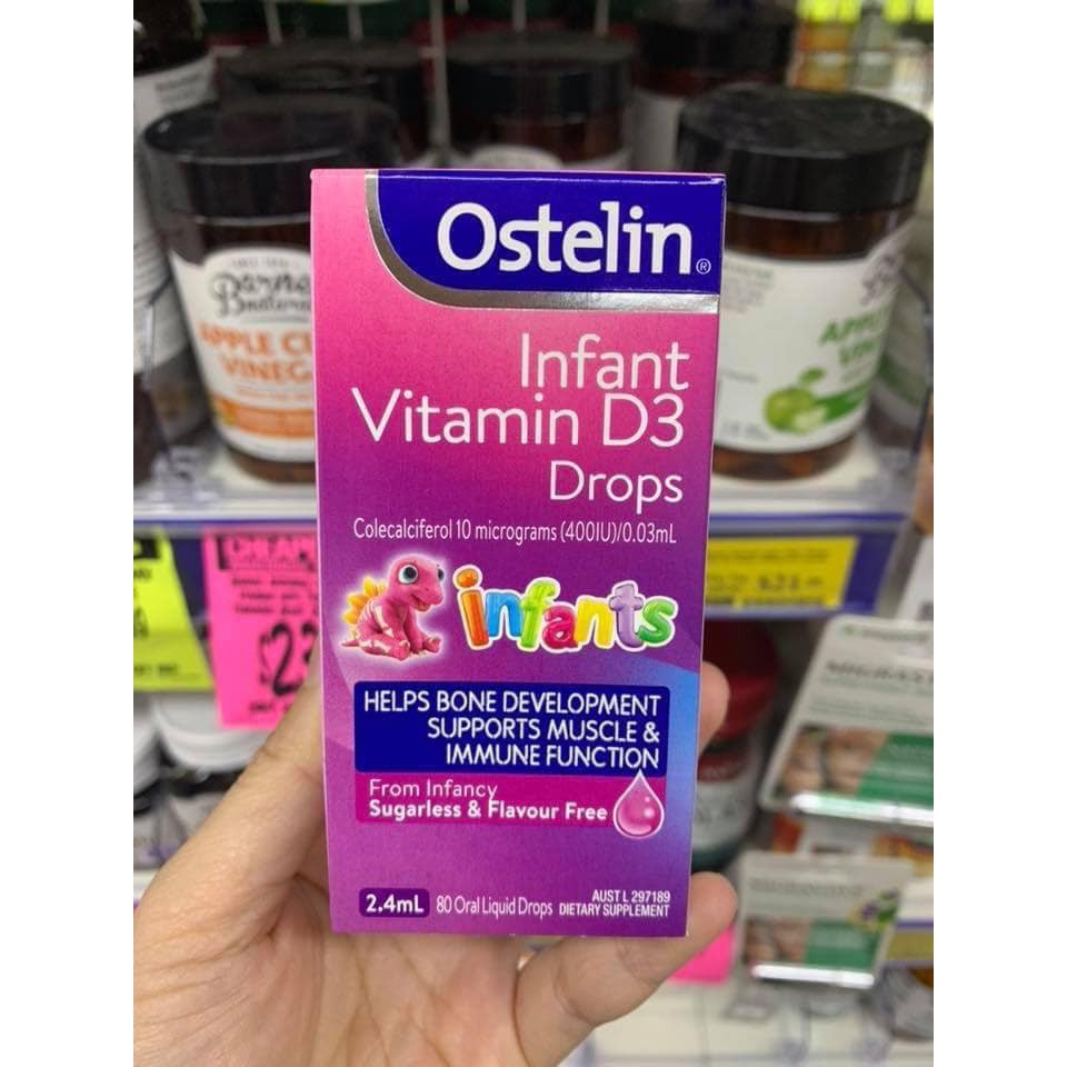 OSTELIN KIDS VITAMIN D3 drops 2,4ml Cho bé 06 tháng