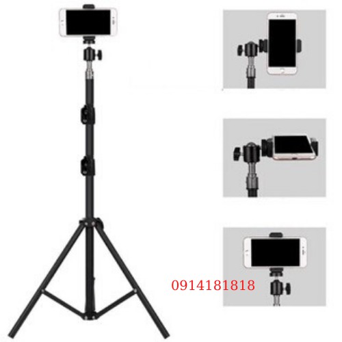 cây livestream,giá đỡ livestream,quay tiktok 3 chân tripod cao từ 65cm đến 2m+kẹp điện thoại thông minh+remote bluetooth