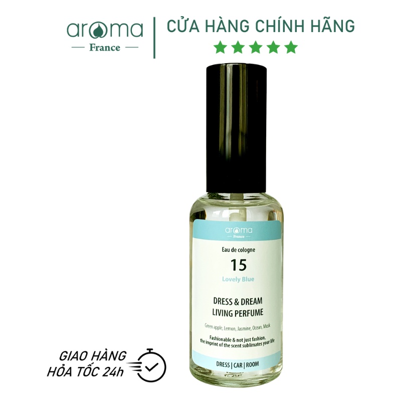 Xịt thơm áo quần AROMA Lài Táo Xanh số 15 - 50ml