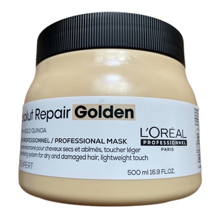 Dầu hấp nhũ vàng phục hồi tóc hư tổn L’Oréal Absolut Repair Golden 500ml ( New 2022 )