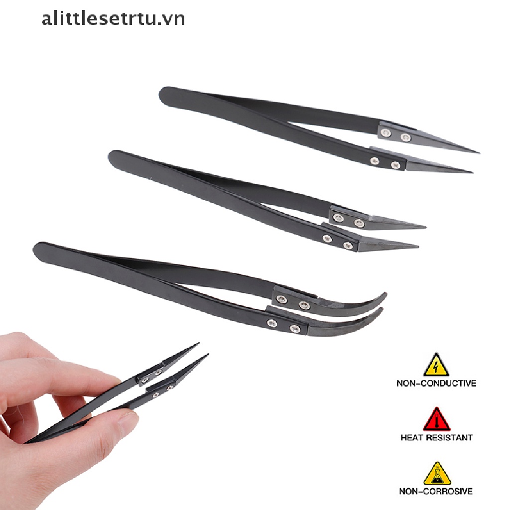 Nhíp Bằng Thép Không Gỉ Màu Đen Chuyên Dụng Cho Sửa Chữa Điện