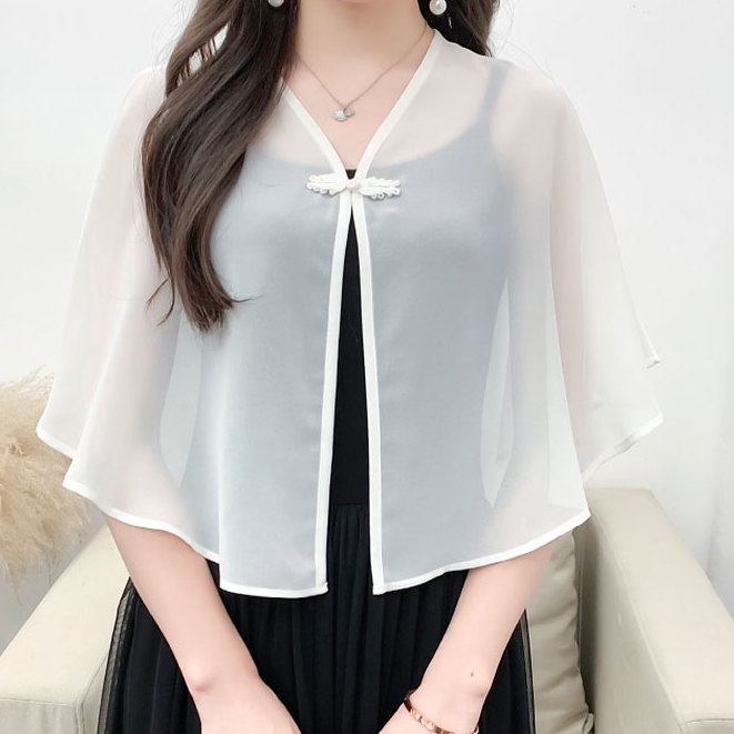 1 Áo Choàng Voan Mỏng Phong Cách Mới Mùa Hè 202 Hợp Thời Trang Cho Nữ