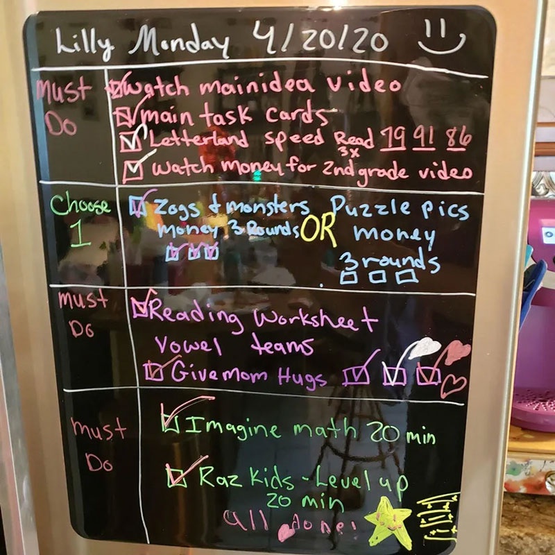 Bảng Đen Nam Châm Dán Tủ Lạnh Chống Bụi Cho Trẻ Em