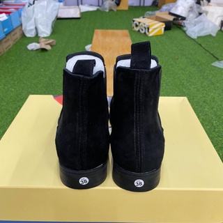Giày chelsea boot da lộn đen cao cấp