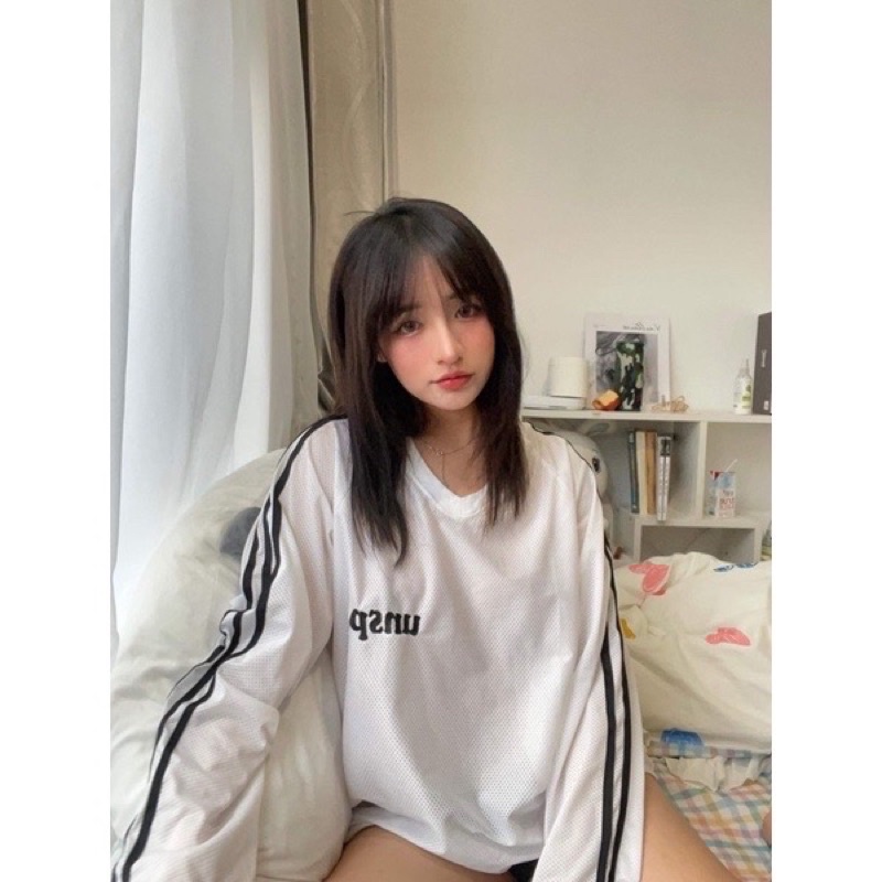 Áo Sweater lưới size dưới 75kg Hot Trend - Sweater lưới nhỏ Logo