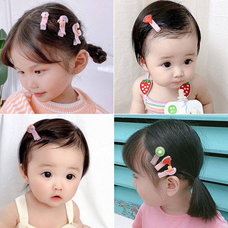 Kẹp tóc kiểu mỏ vịt họa tiết hoạt hình dễ thương phong cách Nhật Hàn cho bé gái