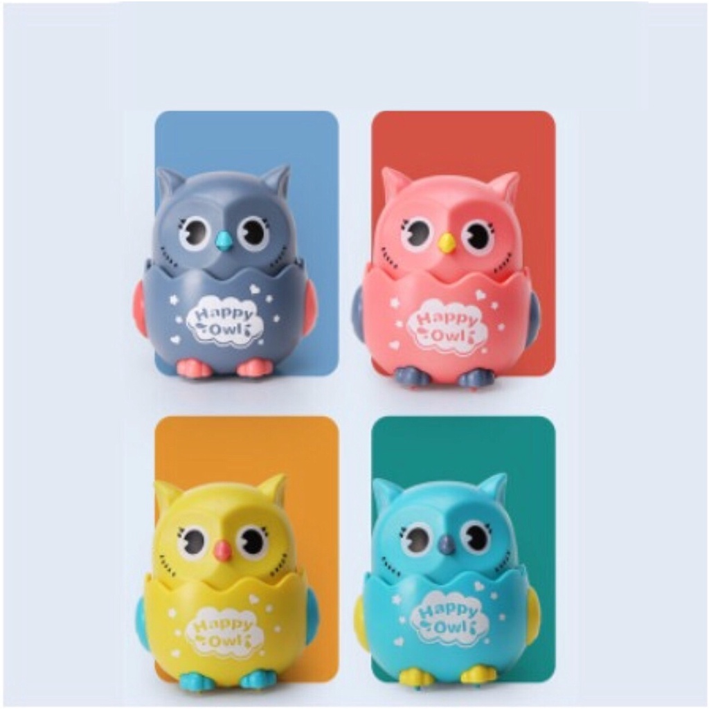 Chim Cú Mèo Chạy Cót, Cú Mèo Vui Nhộn và Thú Vị, Nhựa ABS An Toàn Cho Bé